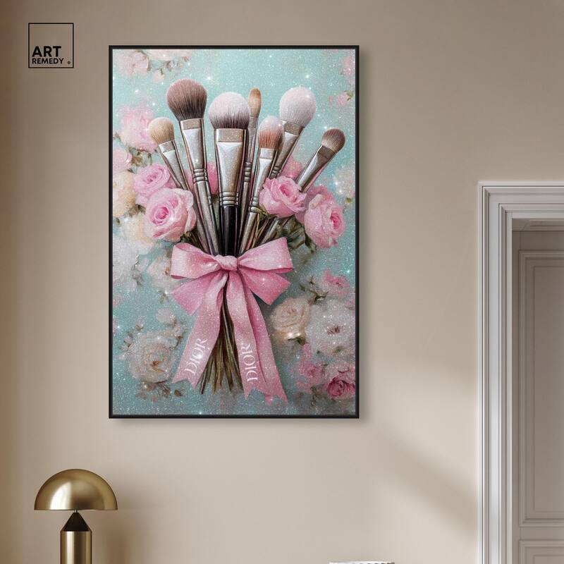 Bouquet of Make Up Brushes Canvas by Art Remedy