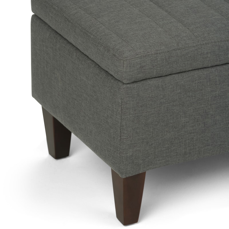 WYNDENHALL Garret 48 inch Wide Contemporary Rectangle Storage Ottoman
