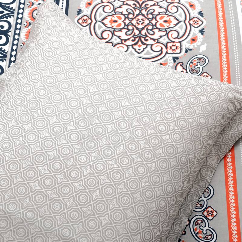 Lush Decor Nesco Stripe Reversible Cotton Duvet Cover 3Pc Set