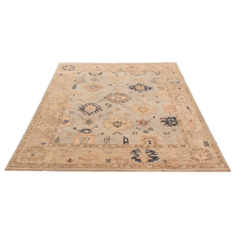 ECARPETGALLERY Hand-knotted Jules Serapi Light Grey Wool Rug - 8'2 x 9'11