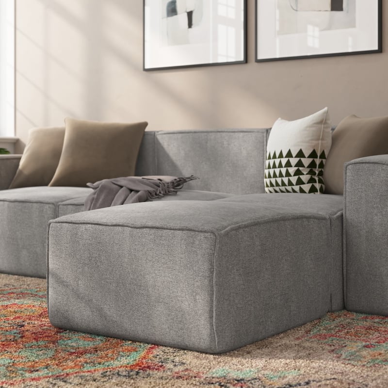 Contemporary Modular Sectional Sofa Ottoman