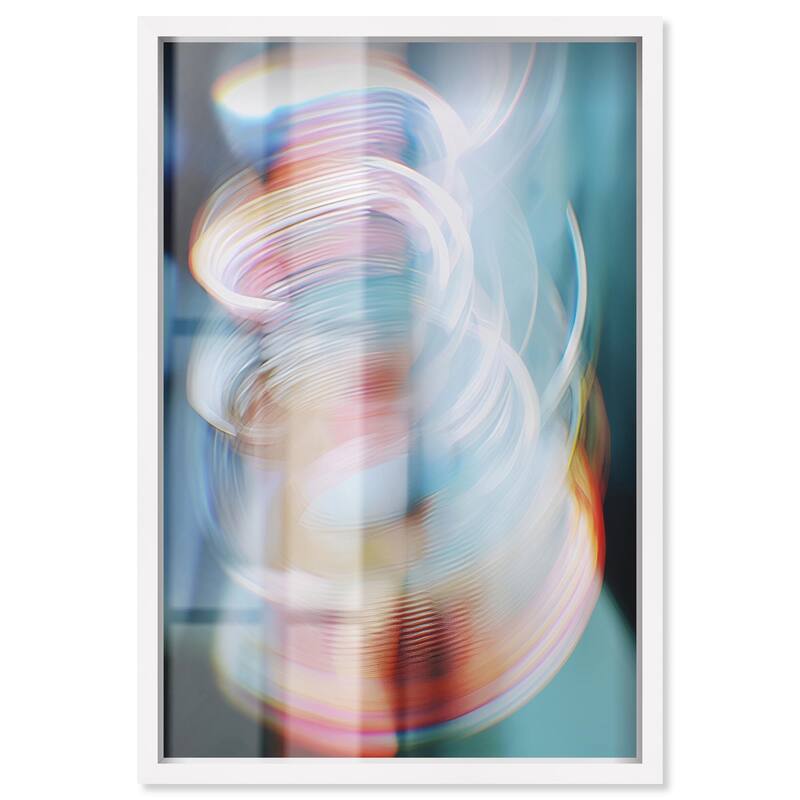 Swirling Light II Shadowbox by Art Remedy - White - 20" x 30"