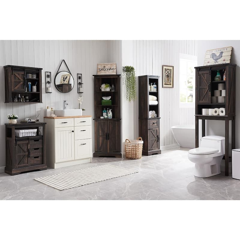 Farmhouse Corner Cabinet, 68" Tall Corner Cabinet, Corner Cabinet