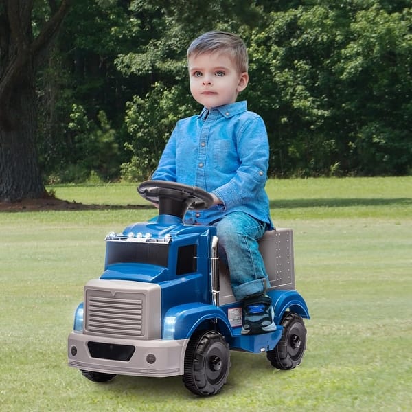 slide 2 of 18, 6V Ride on Car for Toddlers, 2 in 1 Battery Powered Electric Kids Car & Ride on Push Car