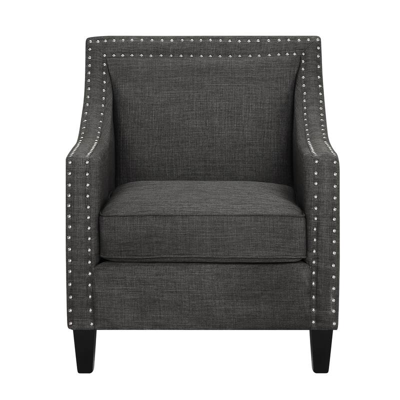 Erica Accent Armchair with Chrome Nailhead Trim