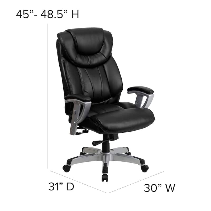 Big & Tall Executive Swivel Office Chair with Adjustable Arms