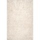 preview thumbnail 7 of 9, nuLOOM Ivory Handmade Soft and Plush Solid New Zealand/ Indian Wool Shag Rug