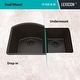preview thumbnail 7 of 6, 32 Inch Lexicon Platinum Quartz Composite Drop-in Undermount Double Bowl Galaxy Mocha Kitchen Sink LP-7030-M-SO