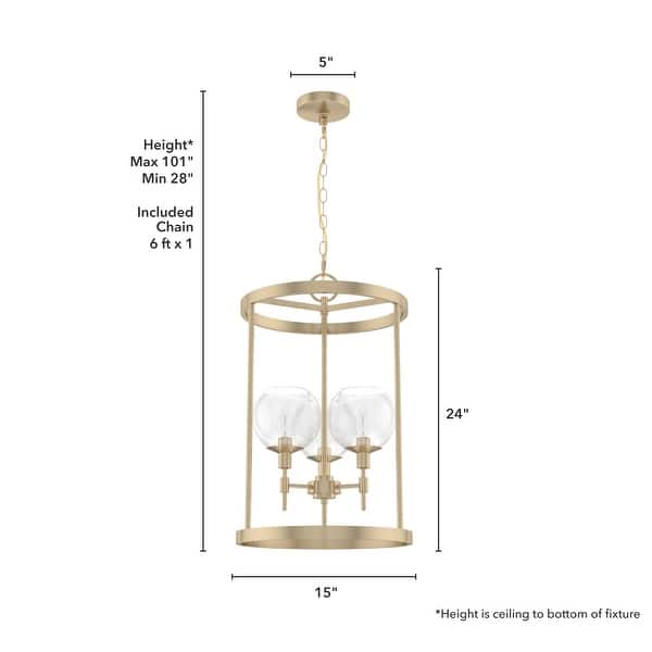 dimension image slide 0 of 3, Hunter Xidane Lantern Pendant - Entry, Dining Room - Glam, Contemporary, Lantern
