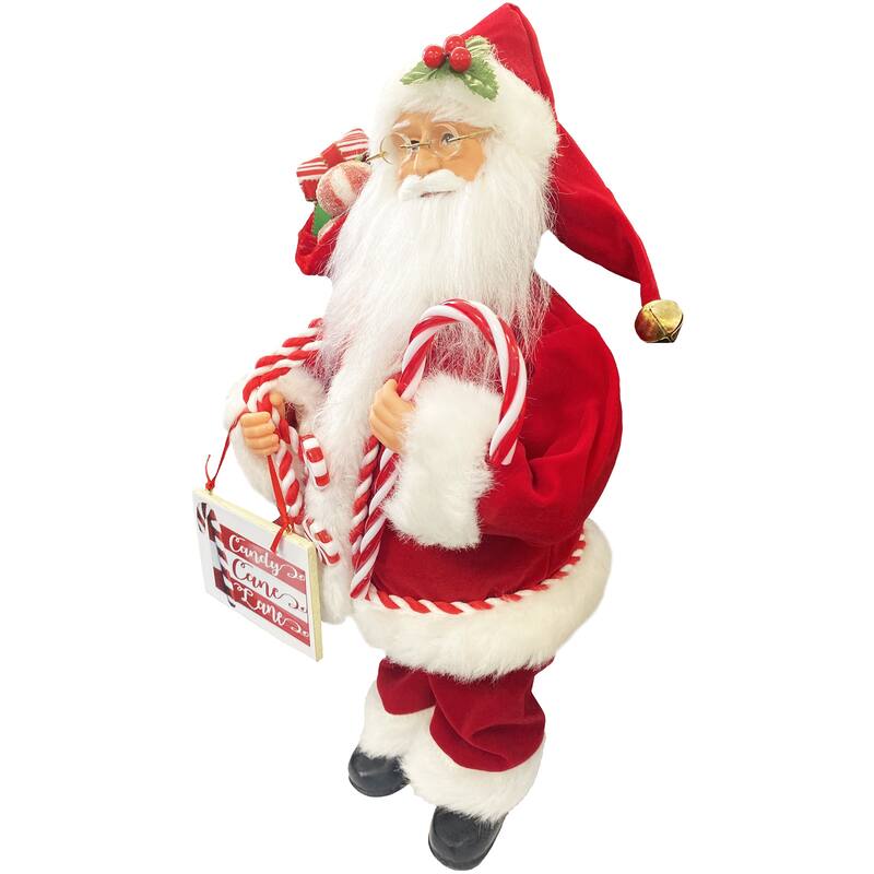 15" Santa Loves Candy Canes