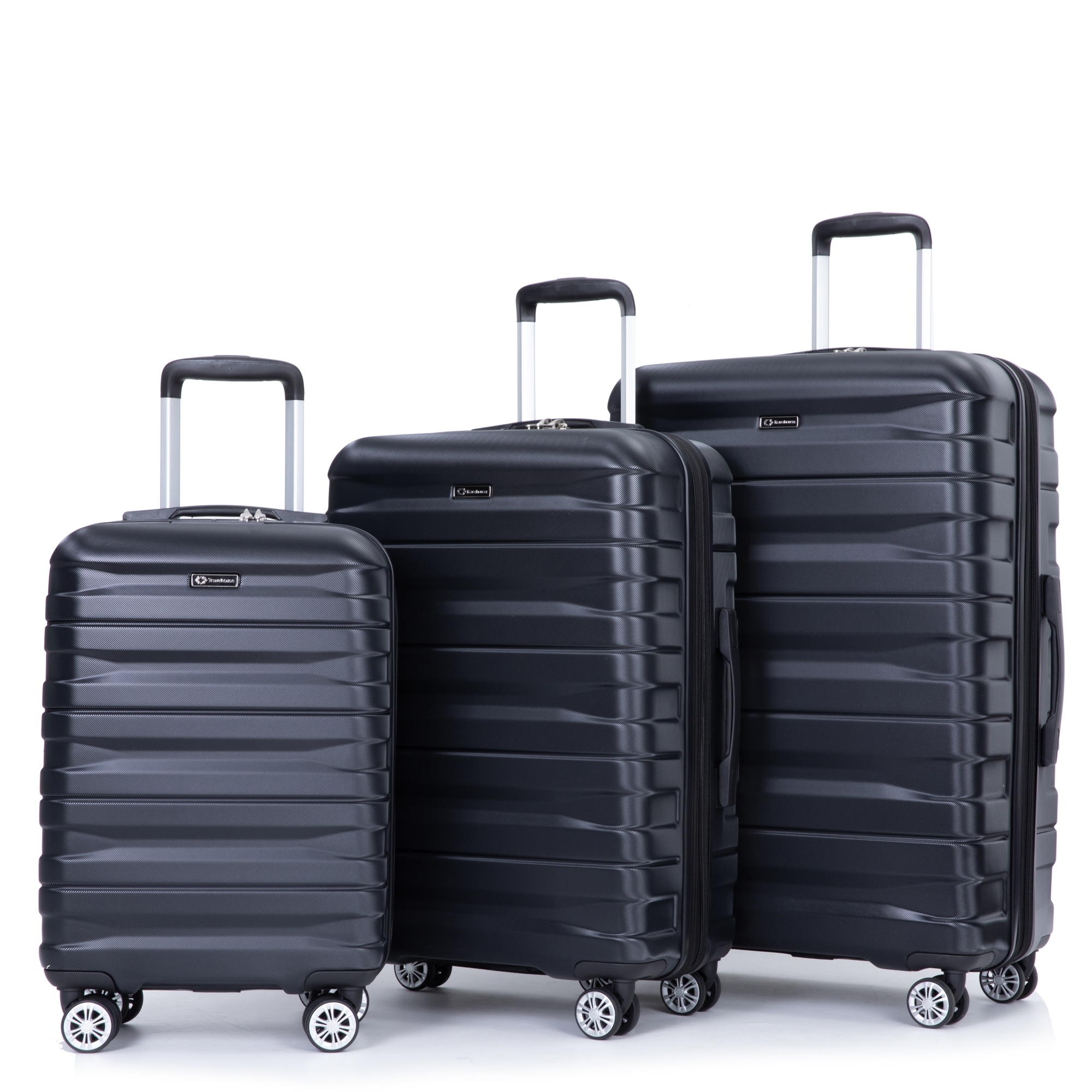 Light Weight Luggage Sets Hardside Expandable Suitcase Set, Black