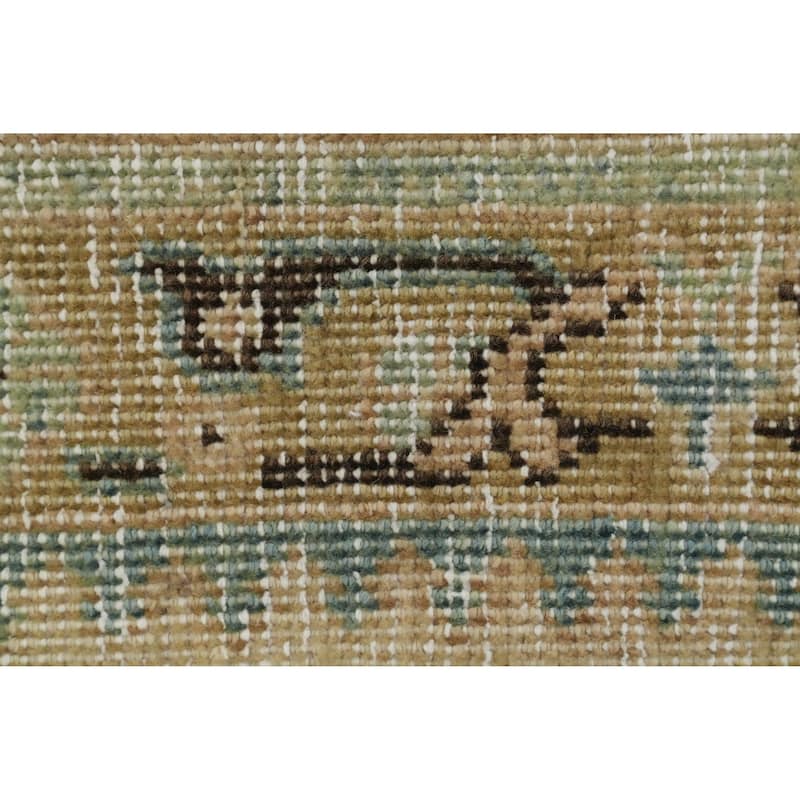 Hand Knotted Oriental 100% Wool Carpet Traditional All-Over Yellow & Gold Mahal Area Rug - 12' 11'' X 9' 5''