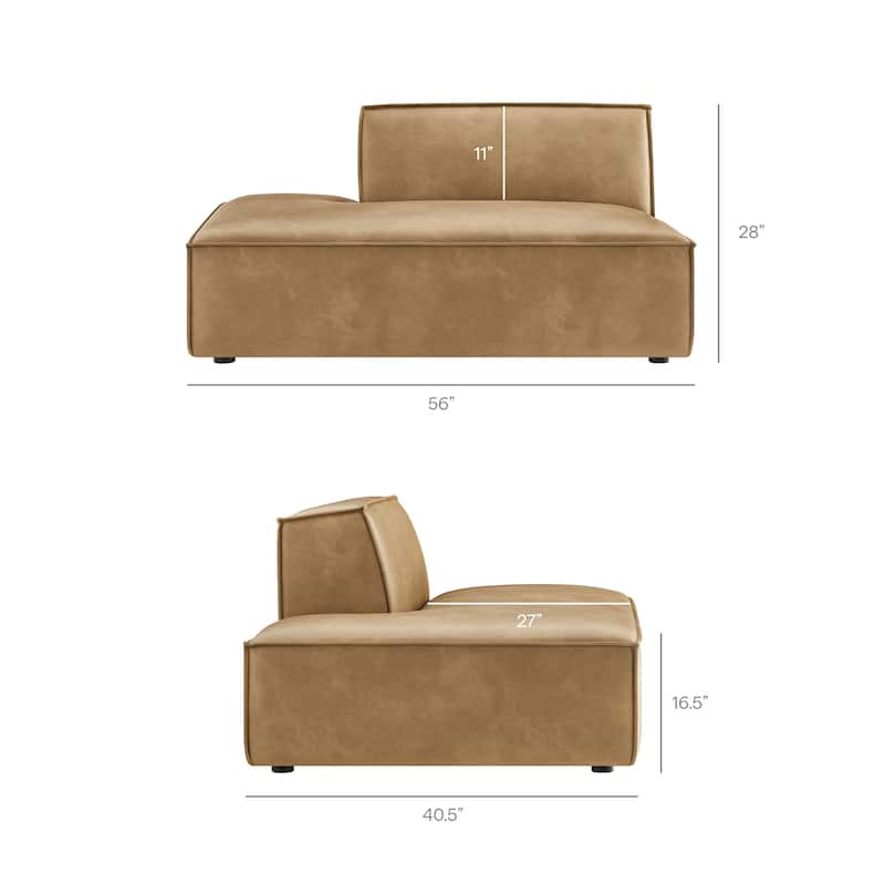 Restore 4-Piece Vegan Leather Modular L-Shaped Sofa