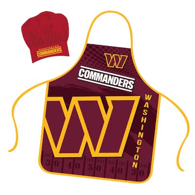 NFL Apron & Chef Hat Set, with Large Team Logo - Washington Commanders - 31" x 25"