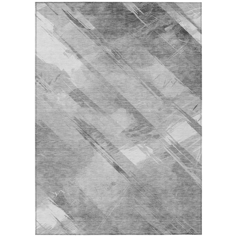 HomeRoots Striped Transitional Rectangle Outdoor Rug