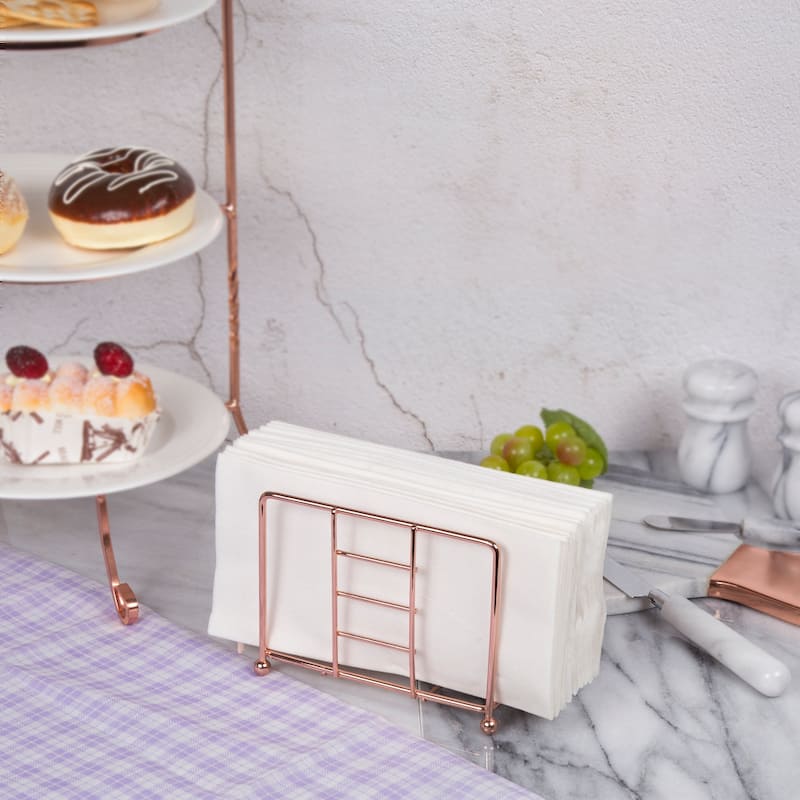 Creative Home Copper Plated Iron Wire Napkin Holder