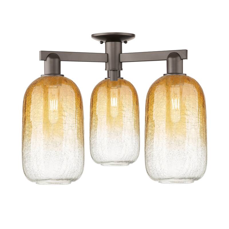 Innovations Lighting Downtown Urban - Brookhaven Cloche - 3 Light 25" Semi-Flush Mount