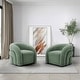 preview thumbnail 23 of 45, Upholstered Swivel Barrel Accent Chair Set of 2