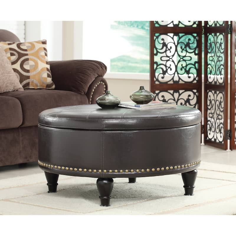 Copper Grove Payara Round Storage Ottoman