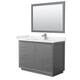 Option Dark Gray / Carrara Cultured Marble Top / Brushed