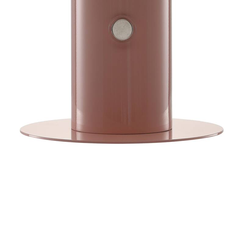 Porcini 10.75" Contemporary Bohemian Rechargeable/Cordless Iron Integrated LED Mushroom Table Lamp, by JONATHAN Y