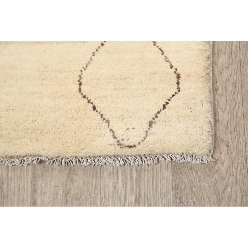 Trellis Moroccan Oriental Runner Rug Handknotted Wool Carpet 2'5" x