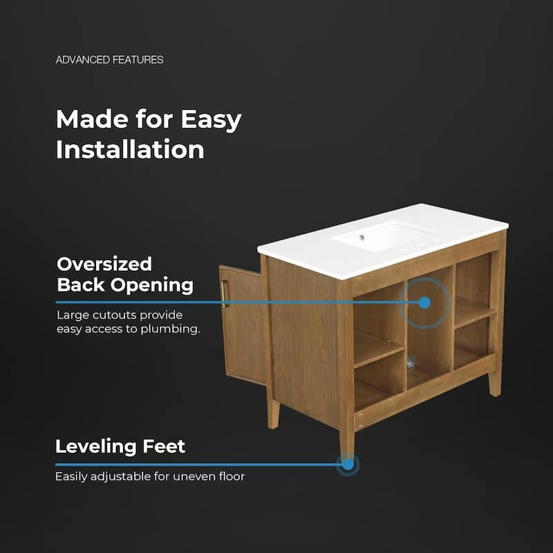 Ove Decors JULIETTE-42 Juliette 42" Free Standing Single Basin Vanity