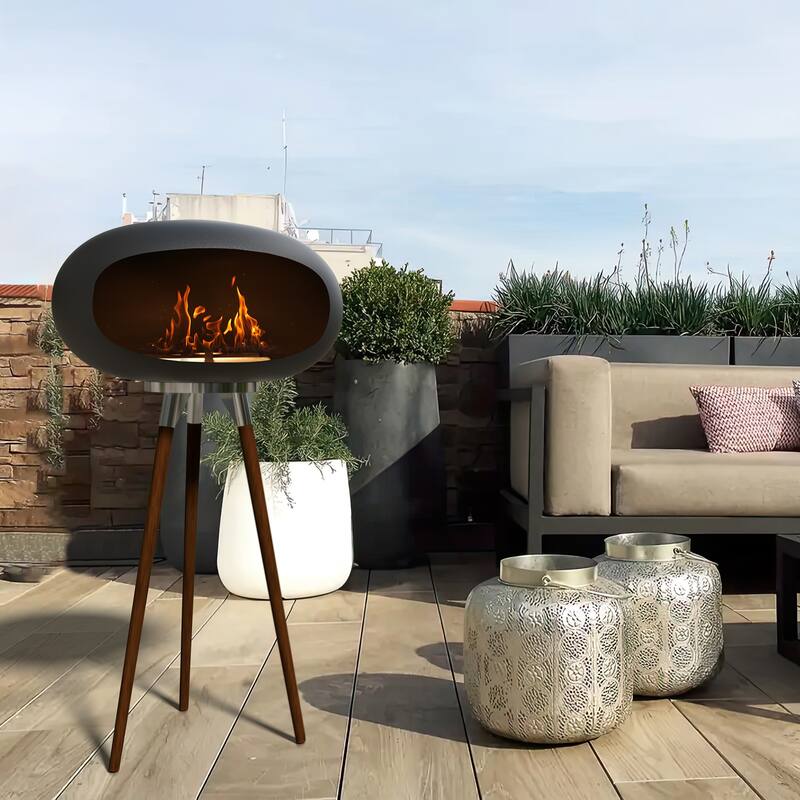 44" Ethanol Fireplace with Tripod Legs
