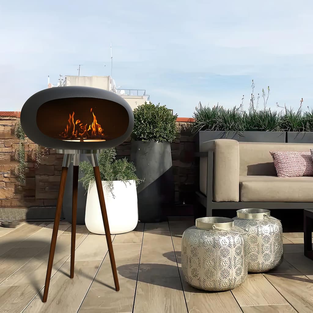 44" Ethanol Fireplace with Tripod Legs