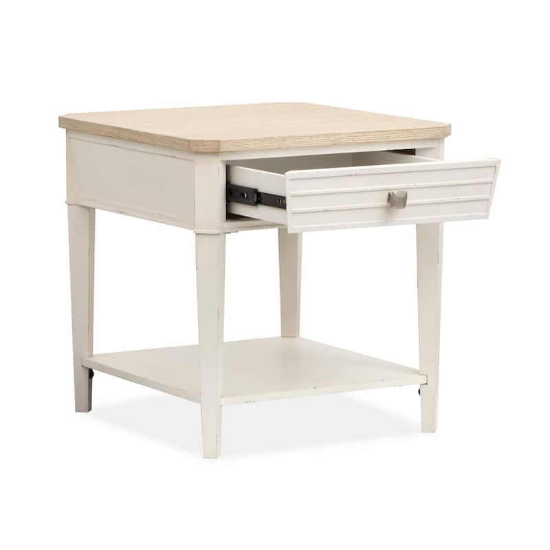Salt Life Home Echo Isles Sea Pearl And Driftwood Rectangular End Table - 24''W x 26''D x 25''H