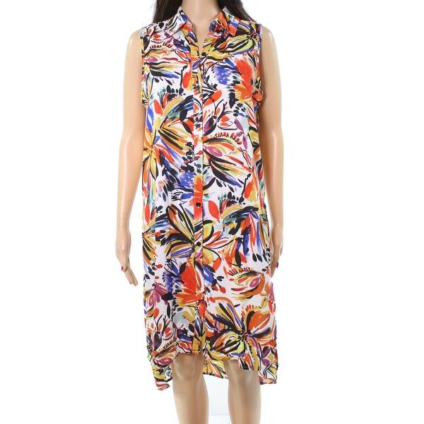 Shop Spense Women S Large Abstract Print Shirt Dress Free