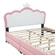 preview thumbnail 23 of 30, Upholstered Princess Bed with Crown Headboard