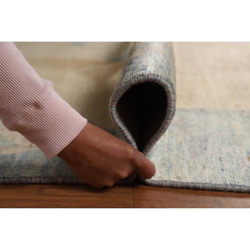 Hand Knotted Oriental 100% Wool Carpet Traditional Floral Beige & Ivories Art Deco Area Rug - 13' 5'' X 9' 8''