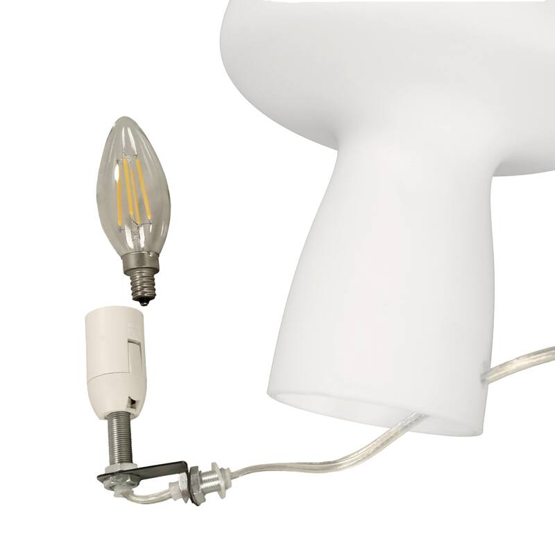 Mushroom Round Glass Table Lamp