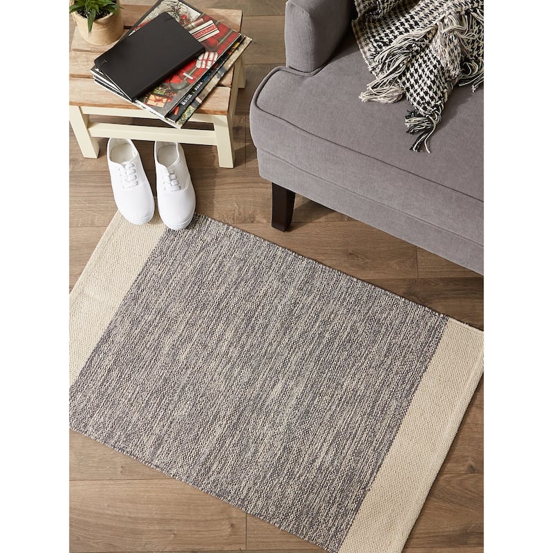 DII Stone Dobby Stripe Hand-Loomed Rug 2ft 6inx6 Ft - 36.0 In. L X 24.0 In. W X 0.2 In. H