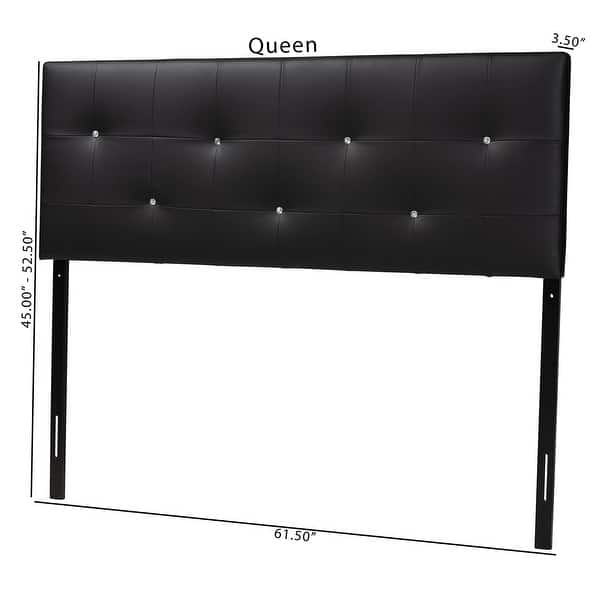 dimension image slide 2 of 3, Silver Orchid Caillol Crystal Tufted Headboard