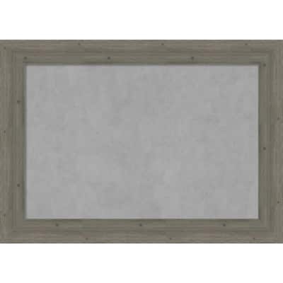 Amanti Art Fencepost Grey Framed Magnetic Board