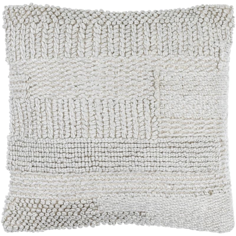 Janessa Farmhouse Textured Accent Pillow