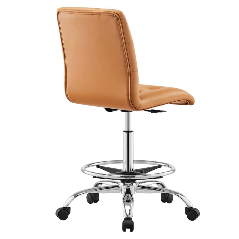 Prim Armless Vegan Leather Drafting Chair
