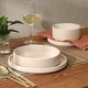 preview thumbnail 12 of 16, Gibson Elite Deerfield 16-Piece Stoneware Dinnerware Set - Stackable Plates and Bowls, Reactive Glaze Finish, Service for 4