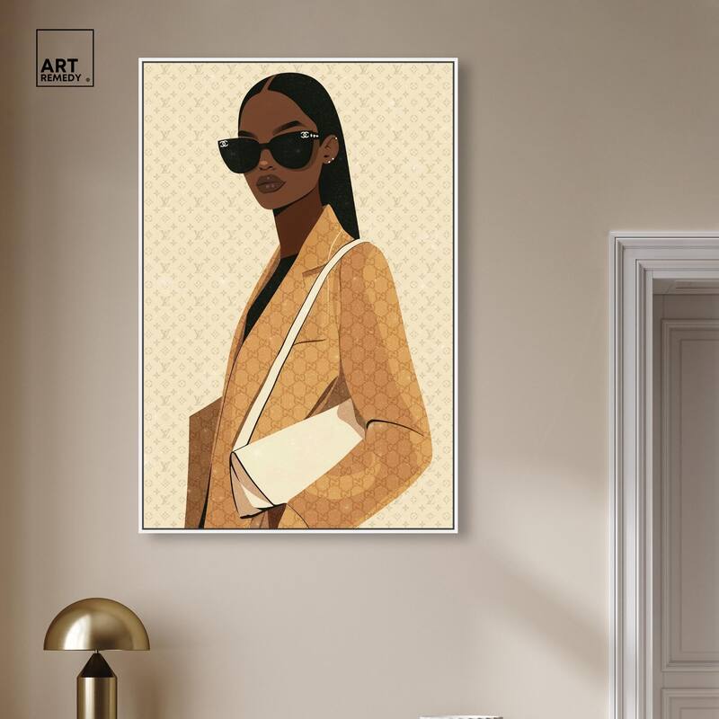 Elegant Coat Gal Canvas by Art Remedy