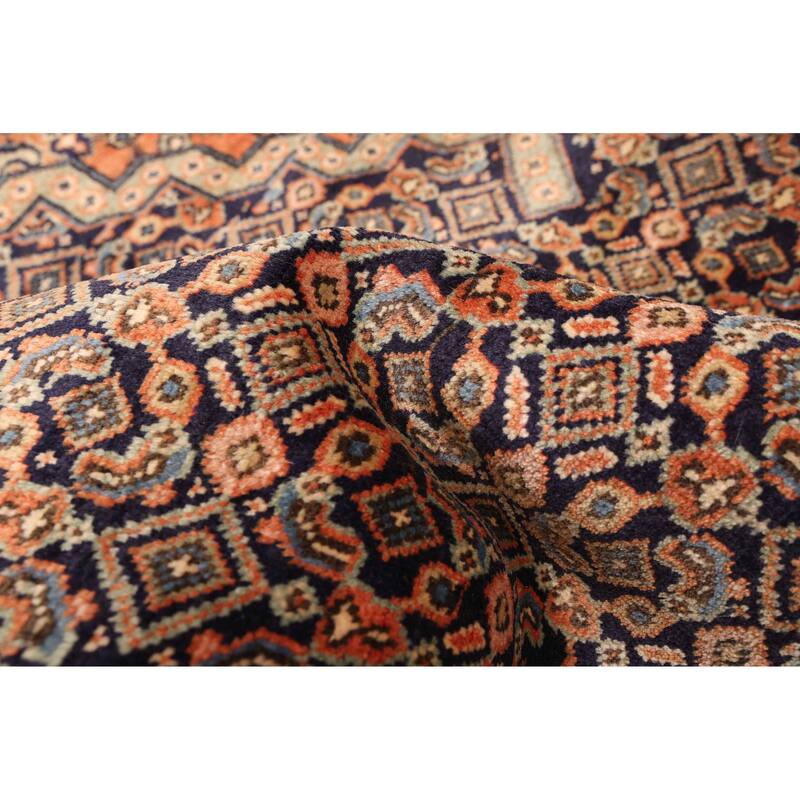 ECARPETGALLERY Hand-knotted Kayseri Vintage Dark Navy Wool Rug - 4'9 x 7'9