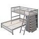 preview thumbnail 18 of 20, Twin Over Full Bunk Bed with 6 Drawers, Flexible Shelves and GuardRail