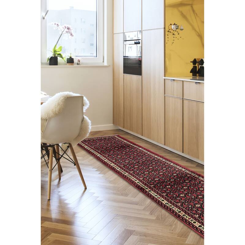 ECARPETGALLERY Hand-knotted Andelz Red Wool Rug - 2'6 x 9'5