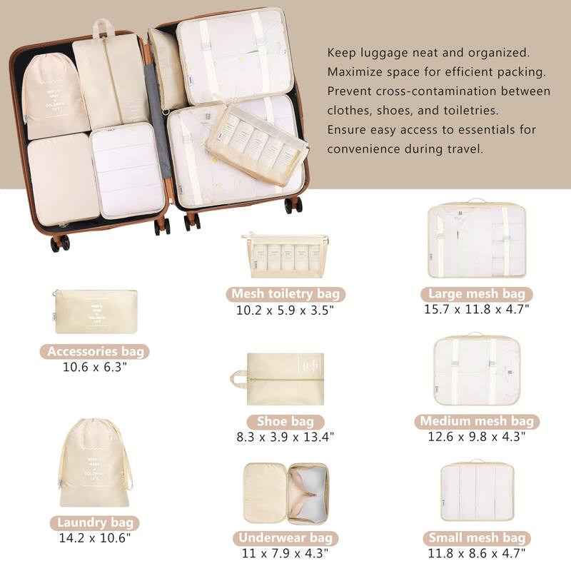 Hardshell Luggage Lightweight Luggage Set with Spinner Wheels and Combination Lock for Boarding Travel