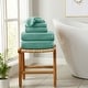 preview thumbnail 45 of 174, Linery & Co. Luxury Cotton Textured Bath Towel. 6 Piece Set - Mineral Blue