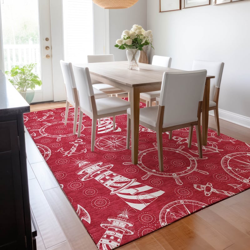 Premium Washable Super Soft Coastal Lighthouse Mayfield Rug