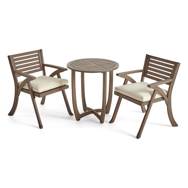 Christopher knight home outdoor coronado acacia wood cheap 3 piece bistro set