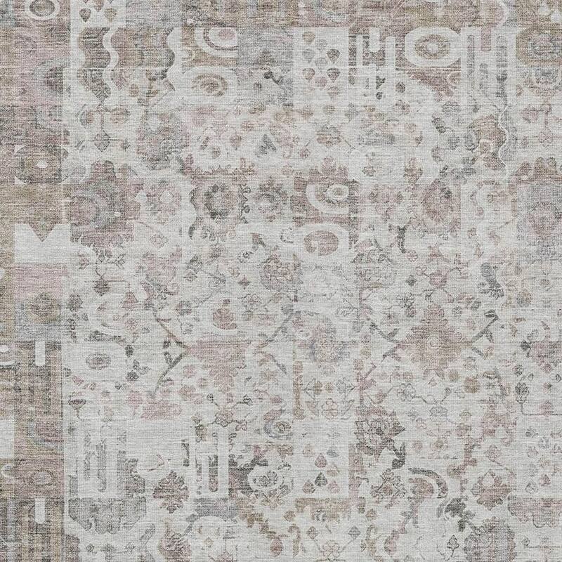 HomeRoots Patchwork Traditional Rectangle Outdoor Rug
