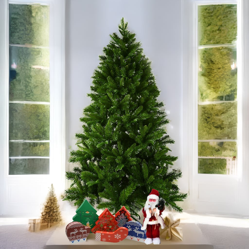 7FT PE/PVC mixed green artificial Christmas tree